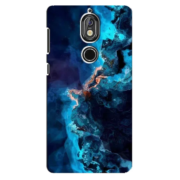 Чехол с рисунком «Синий мрамор» для Nokia 7 Чехол с рисунком «Синий мрамор» для Nokia 7