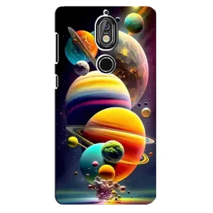 Чехол (ТПУ) с планетами на Nokia 7 (Солнечна система)