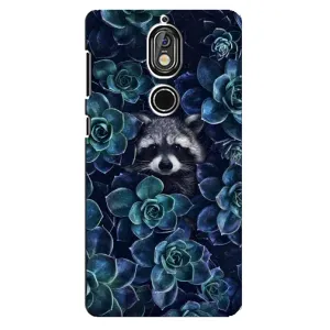 Силиконовый Чехол с Енотами на Nokia 7 (В цветах)