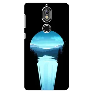 Летний Чехол на Nokia 7 (Синий Водопад)