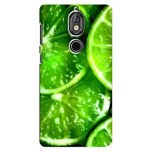 Чехол с изображением вкусной еды для Nokia 7 (Яркий ЛАЙМ)