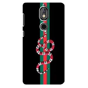 Чехлы Бренд GUCCI для Nokia 7 (Змей Гуччи)
