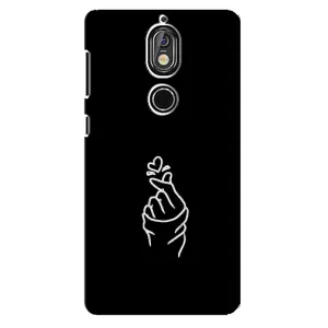 Чехлы (Знак сердечка) на Nokia 7 (Знак Сердечка)