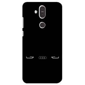 Силиконовый бампер с картинкой машины на Nokia 8.1 , Nokia 8 2018 (Силует Audi)