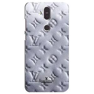 Текстурный Чехол Louis Vuitton для Нокиа 8.1 (Белый ЛВ)