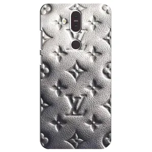 Текстурный Чехол Louis Vuitton для Нокиа 8.1 (Бежевый ЛВ)