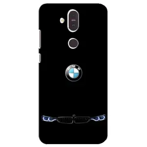 Силиконовый бампер с картинкой машины на Nokia 8.1 , Nokia 8 2018 (Черный BMW)