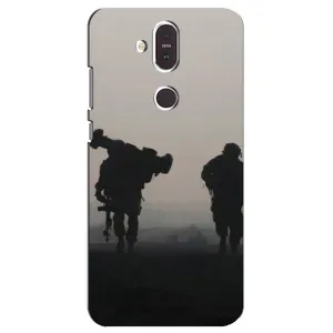 Чехлы на военную тематику для Nokia 8.1 , Nokia 8 2018 (Бой солдат)
