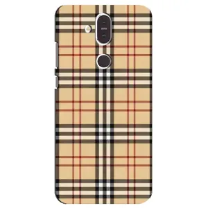 Чохол з Брендами одягу на Нокіа 8.1 (Burberry стиль)