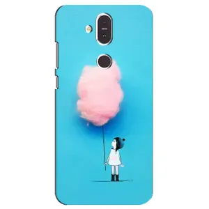 Девчачий Чехол для Nokia 8.1 , Nokia 8 2018 (Девочка с тучкой)