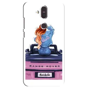 Силіконовый Чохол на Nokia 8.1 , Nokia 8 2018 з картинкой Модных девушек (Дівчина на машині)