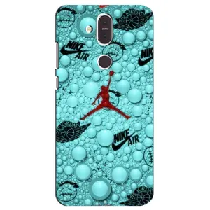 Силиконовый Чехол Nike Air Jordan на Нокиа 8.1 (Джордан Найк)
