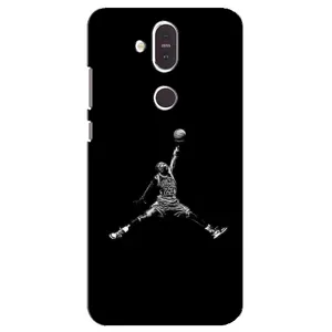 Силиконовый Чехол Nike Air Jordan на Нокиа 8.1 (Джордан)