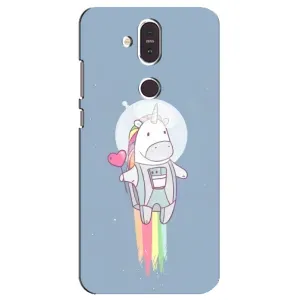 Чохол Unicorn на Nokia 8.1 , Nokia 8 2018 (Єдинорог космонавт)