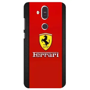 Силиконовый бампер с картинкой машины на Nokia 8.1 , Nokia 8 2018 (Ferrari Logo)