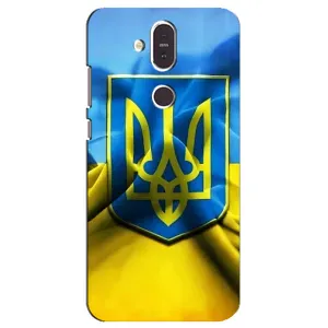 Чехол с картинкой (Патриотический ГЕРБ) на Nokia 8.1 , Nokia 8 2018 (Герб и Флаг Украины)