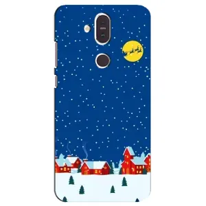 Силіконовий бампер на різдво для Nokia 8.1 , Nokia 8 2018 (Місто в снігу)