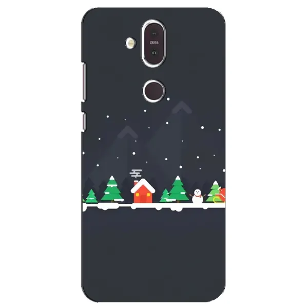 Чехол с рисунком «Город зимний» для Nokia 8.1 (2018) Чехол с рисунком «Город зимний» для Nokia 8.1 (2018)