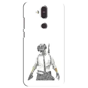 Силиконовый чехол с картинкой "Герой Pubg" на Nokia 8.1 , Nokia 8 2018 (Из букв)