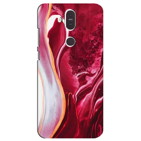 Чехол с рисунком «Красный мрамор» для Nokia 8.1 (2018) Чехол с рисунком «Красный мрамор» для Nokia 8.1 (2018)