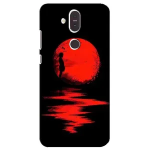 Летний Чехол на Nokia 8.1 , Nokia 8 2018 (Красный Закат)