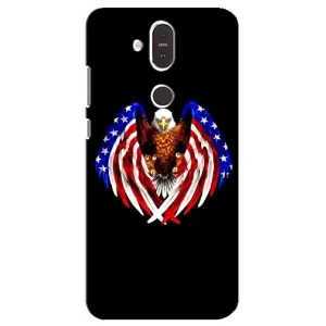 Чехол Флаг USA для Nokia 8.1 , Nokia 8 2018 (Крылья США)