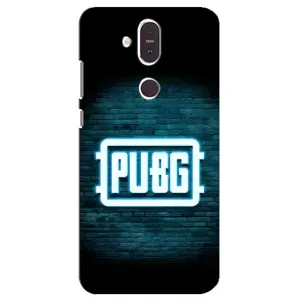 Чехол (TPU) с картинкой "Лого Пабг" на Нокиа 8.1 (Лого PUBG)