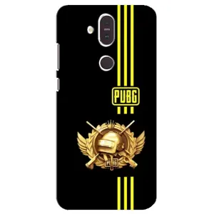 Чехол (TPU) с картинкой "Лого Пабг" на Нокиа 8.1 (Лого PUPG)