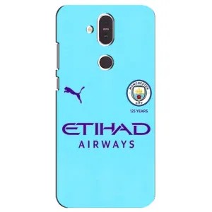 Силиконовые Чехлы принт Футбол на Nokia 8.1 , Nokia 8 2018 (Man City)