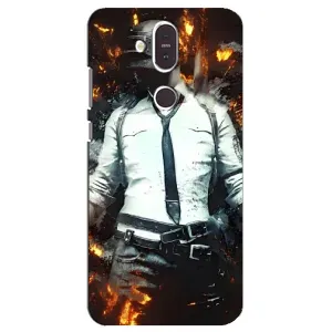 Силиконовый чехол с картинкой "Герой Pubg" на Nokia 8.1 , Nokia 8 2018 (Man Пубг)