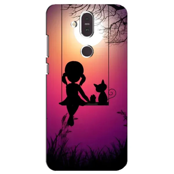 Чехол с рисунком «На качели» для Nokia 8.1 (2018)
