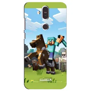 Чехлы для Nokia 8.1 , Nokia 8 2018 (Персонажи Майн Крафт) (На коне)