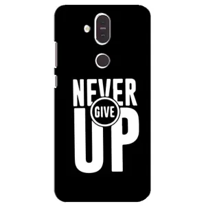 Силиконовый Чехол на Nokia 8.1 , Nokia 8 2018 с картинкой Nike (Never Give UP)