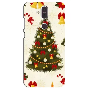Чехол Новогодняя Елка на Nokia 8.1 , Nokia 8 2018 (Новогодний принт)