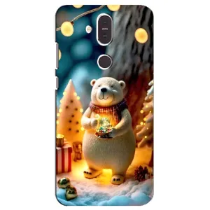 Чехлы на Новый Год Nokia 8.1 , Nokia 8 2018 (Новогодний ведмеженок)