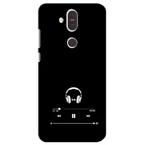 Чехол с картинками на черном фоне для Nokia 8.1 , Nokia 8 2018 (Плеер)