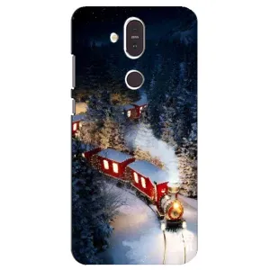 Силіконовий бампер на різдво для Nokia 8.1 , Nokia 8 2018 (Потяг)