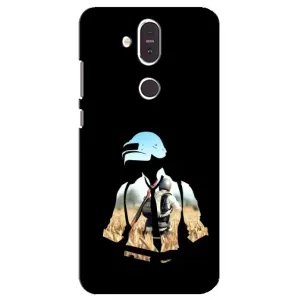 Силиконовый чехол с картинкой "Герой Pubg" на Nokia 8.1 , Nokia 8 2018 (Пубг мен)