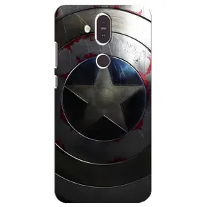 Чехол с Щитом Капитана Америки на Nokia 8.1 , Nokia 8 2018 (Ретро Щит Капитана)
