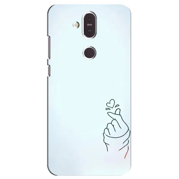 Чехол с рисунком «Сердце на голубом» для Nokia 8.1 (2018)