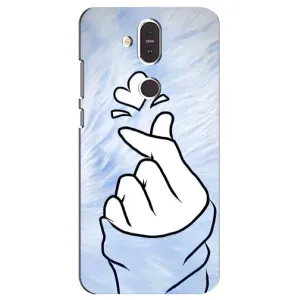 Чехлы (Знак сердечка) на Nokia 8.1 , Nokia 8 2018 (Сердечка знак)