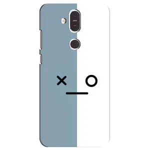 Чохли (ТПУ) (смішні стікери) для Nokia 8.1 , Nokia 8 2018 (Сіро-білий)