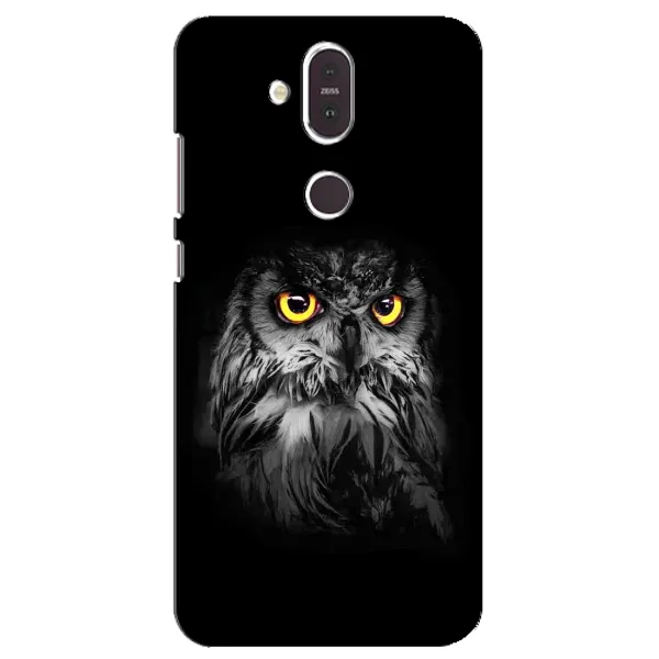 Чехол с рисунком «Сова на чёрном» для Nokia 8.1 (2018) Чехол с рисунком «Сова на чёрном» для Nokia 8.1 (2018)