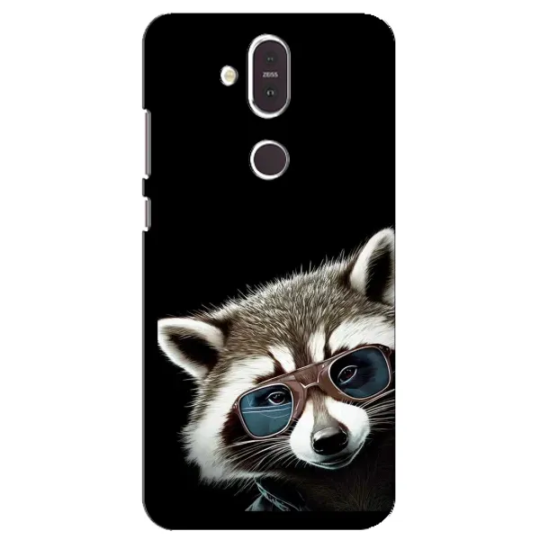 Чехол с рисунком «Стильный Енот» для Nokia 8.1 (2018) Чехол с рисунком «Стильный Енот» для Nokia 8.1 (2018)