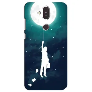 Чехол (ТПУ) с планетами на Nokia 8.1 , Nokia 8 2018 (To The moon)
