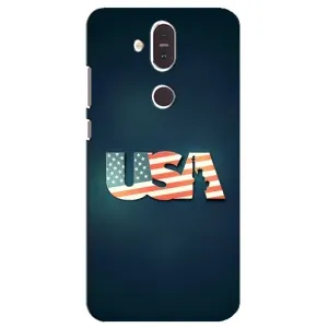Чехол Флаг USA для Nokia 8.1 , Nokia 8 2018 (USA)