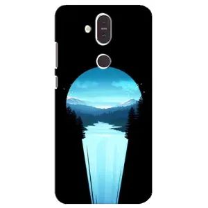 Летний Чехол на Nokia 8.1 , Nokia 8 2018 (Синий Водопад)