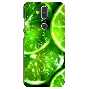 Чехол с изображением вкусной еды для Nokia 8.1 , Nokia 8 2018 (Яркий ЛАЙМ)