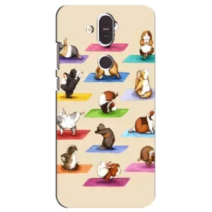 Чехол с Прикольным принтом на Nokia 8.1 , Nokia 8 2018 (Ёга свинок)