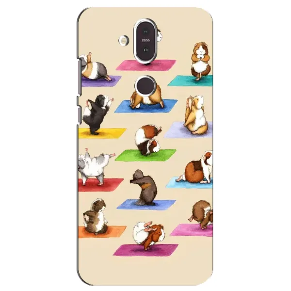 Чехол с рисунком «Ёга свинок» для Nokia 8.1 (2018) Чехол с рисунком «Ёга свинок» для Nokia 8.1 (2018)